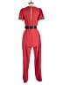 Zara Solid Red Jumpsuit Size M - photo 2