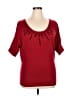 Bisou Bisou Red Short Sleeve Top Size XL - photo 1