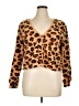 Assorted Brands 100% Polyester Animal Print Brown Cardigan Size XL - photo 1