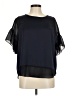 Fate Black Short Sleeve Blouse Size M - photo 1