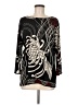 Chico's Graphic Black Long Sleeve Blouse Size Med (1) - photo 1