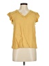 Mine 100% Rayon Yellow Short Sleeve Top Size M - photo 1