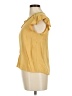 Mine 100% Rayon Yellow Short Sleeve Top Size M - photo 5