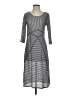 Lie Stripes Gray Casual Dress Size S - photo 1