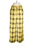 MARNI 100% Polyester Plaid Yellow Casual Pants Size L - photo 1