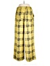 MARNI 100% Polyester Plaid Yellow Casual Pants Size L - photo 2