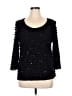 Travel Elements Black 3/4 Sleeve Top Size XL - photo 1