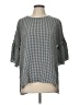Suzanne Betro Houndstooth Gray 3/4 Sleeve Blouse Size L - photo 1