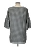 Suzanne Betro Houndstooth Gray 3/4 Sleeve Blouse Size L - photo 2