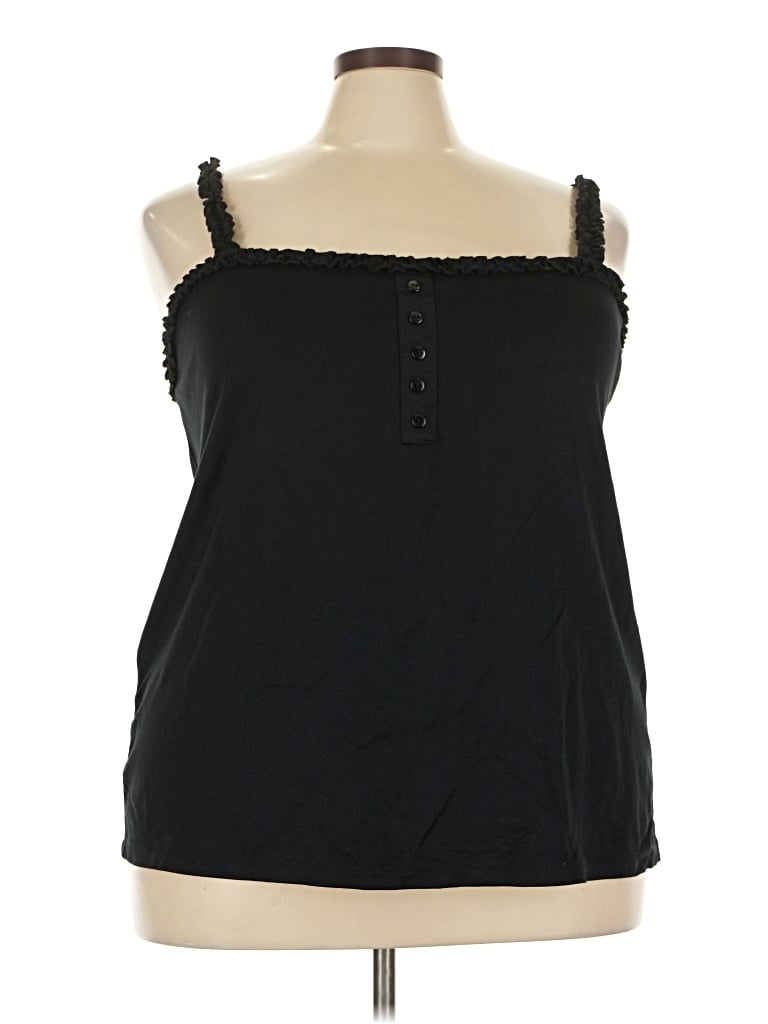 Pre-owned Superdry Tank Top Black Scoop Neck Tops