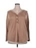 Unbranded 100% Polyester Brown Tan Long Sleeve Blouse Size 3X - photo 1
