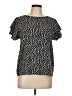 Shein 100% Polyester Polka Dots Black Short Sleeve Blouse Size L - photo 1