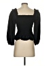 The Drop 100% Cotton Black 3/4 Sleeve Blouse Size S - photo 2