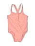 Old Navy Solid Pink One Piece Swimsuit Size 12-18 mo - photo 1