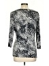 Dana Buchman Silver 3/4 Sleeve Top Size L - photo 2