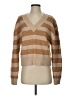 Saunders Collective Stripes Tan Pullover Sweater Size S - photo 1