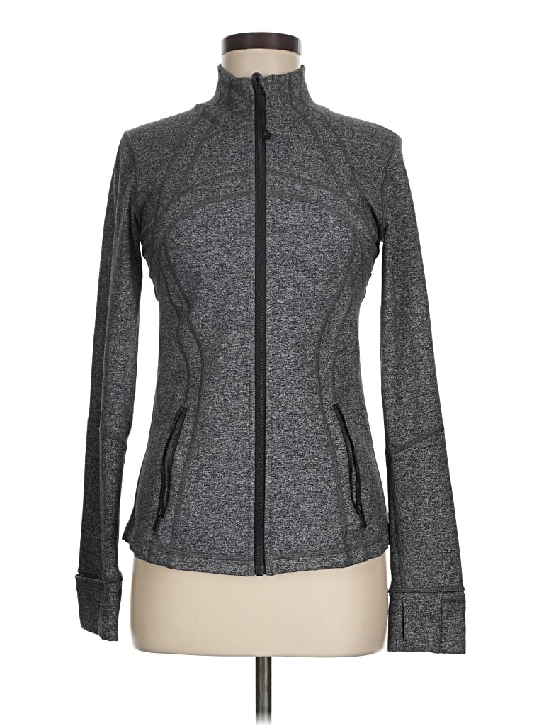 Pre-owned Lululemon Athletica Track Jacket In Gray