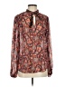 Lucky Brand 100% Polyester Paisley Brown Long Sleeve Blouse Size S - photo 1