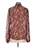 Lucky Brand 100% Polyester Paisley Brown Long Sleeve Blouse Size S - photo 2