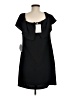 Charles Henry Solid Black Cocktail Dress Size M - photo 2