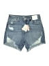 Happily Grey Blue Denim Shorts Size 7 - photo 1