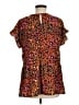 Emily Wonder 100% Polyester Orange Short Sleeve Blouse Size M - photo 2