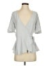 Leith Gray Short Sleeve Blouse Size S - photo 1