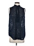 Ann Taylor 100% Polyester Blue Sleeveless Blouse Size XS - photo 1
