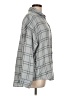 White Crow Plaid Gray Blue Long Sleeve Button-Down Shirt Size L - photo 4