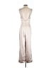 Lush 100% Polyester Metallic Silver Jumpsuit Size S - photo 2