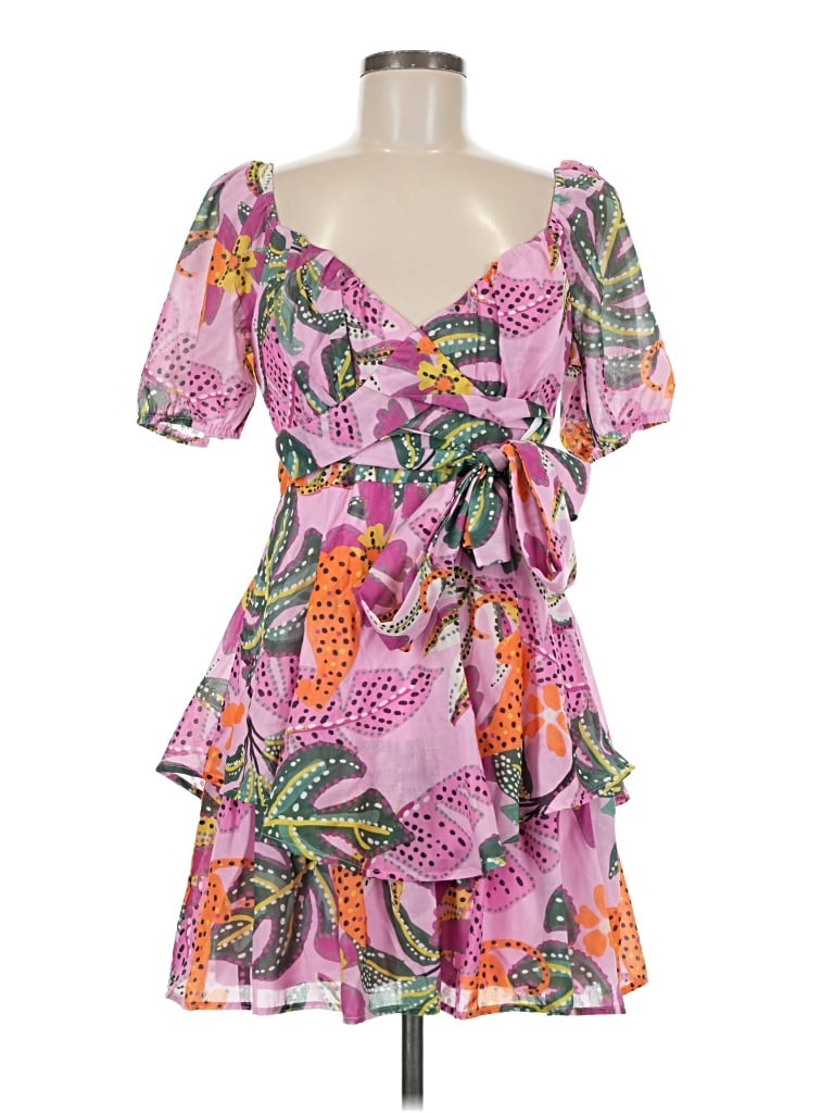 Crystal Doll Short Sleeve Top Pink Sweetheart Neckline Tops