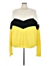 Fashion Nova 100% Acrylic Color Block Yellow Pullover Sweater Size 3X - photo 1