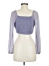 Assorted Brands Purple 3/4 Sleeve Blouse Size M - photo 2