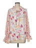 Unbranded Floral Pink Long Sleeve Blouse Size M - photo 1