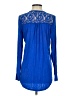 My Michelle 100% Polyester Blue Long Sleeve Blouse Size S - photo 2