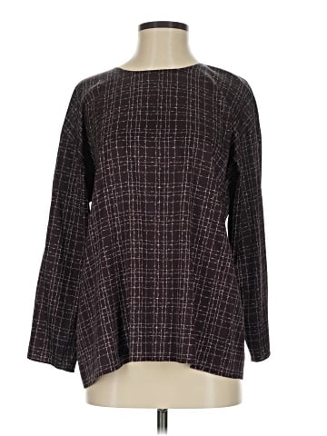 Eileen Fisher Long Sleeve Silk Top (view 1)