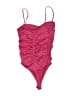 Express Pink Burgundy One Piece Swimsuit Size S - photo 2