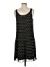 Club Monaco 100% Polyester Chevron-herringbone Black Casual Dress Size 8 - photo 2