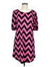 Brenda's Chevron-herringbone Pink Casual Dress Size M - photo 1