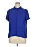 T Tahari 100% Polyester Blue Short Sleeve Blouse Size XL - photo 1