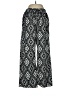 Blue Island 100% Polyester Print Black Casual Pants Size M - photo 1