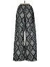 Blue Island 100% Polyester Print Black Casual Pants Size M - photo 2