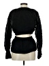 Something Navy Black Long Sleeve Blouse Size M - photo 2
