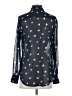 A New Day 100% Polyester Polka Dots Blue Long Sleeve Blouse Size XS - photo 2