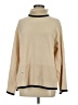 Charlotte Avery Solid Tan Turtleneck Sweater Size M - photo 1