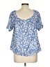 Versona Blue Short Sleeve Blouse Size L - photo 2