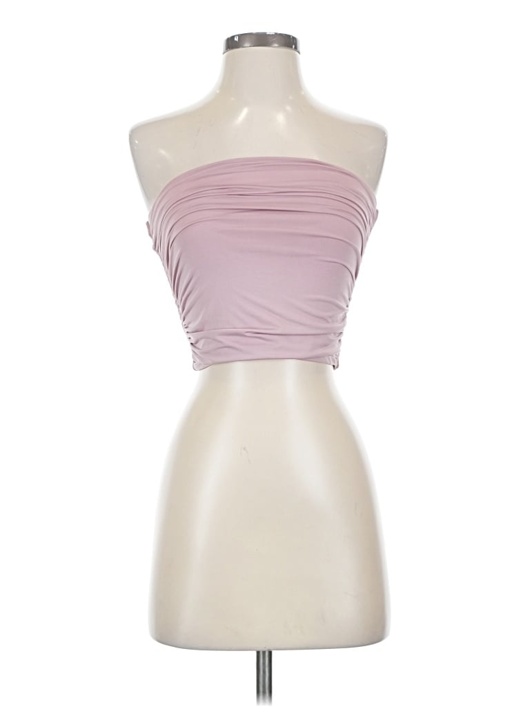 Pre-owned Rsq Tube Top Pink Strapless Neckline Tops