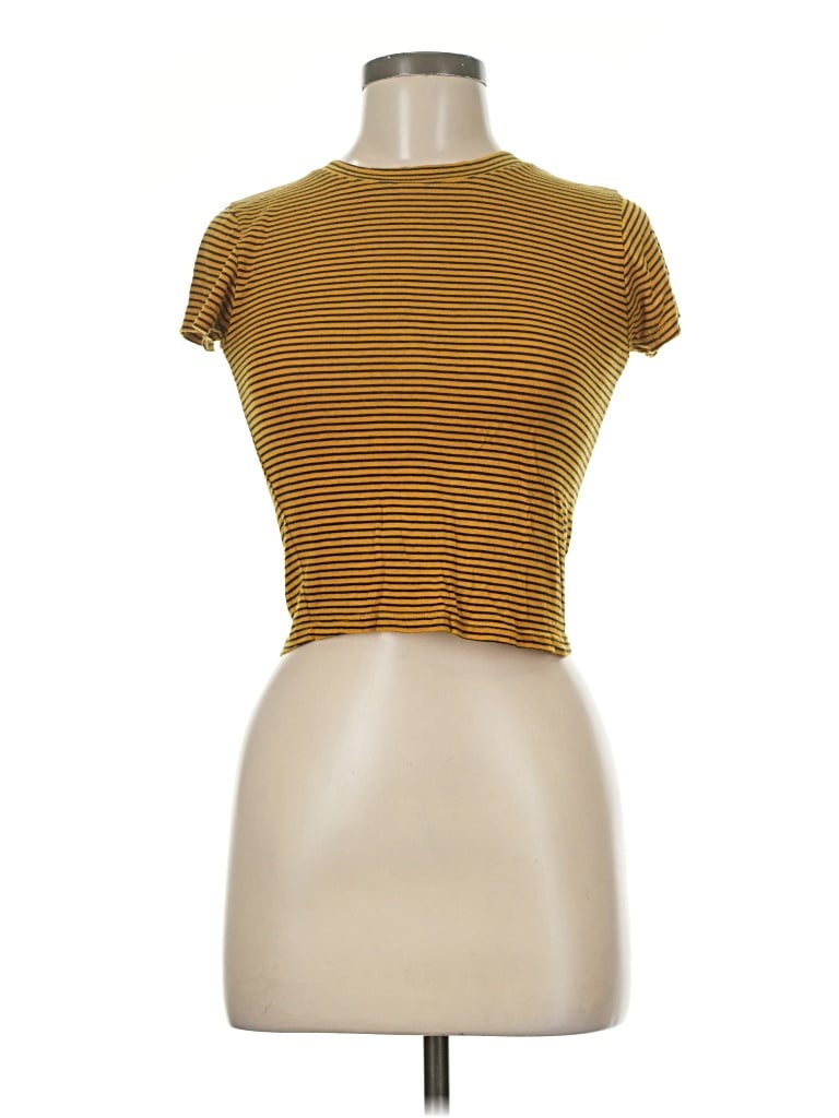 Pre-owned Splash Short Sleeve Turtleneck In Orange