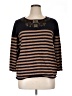 Alfred Dunner Stripes Brown Pullover Sweater Size XL - photo 1