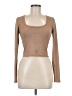 Shein 100% Polyester Tan Long Sleeve T-Shirt Size M - photo 1